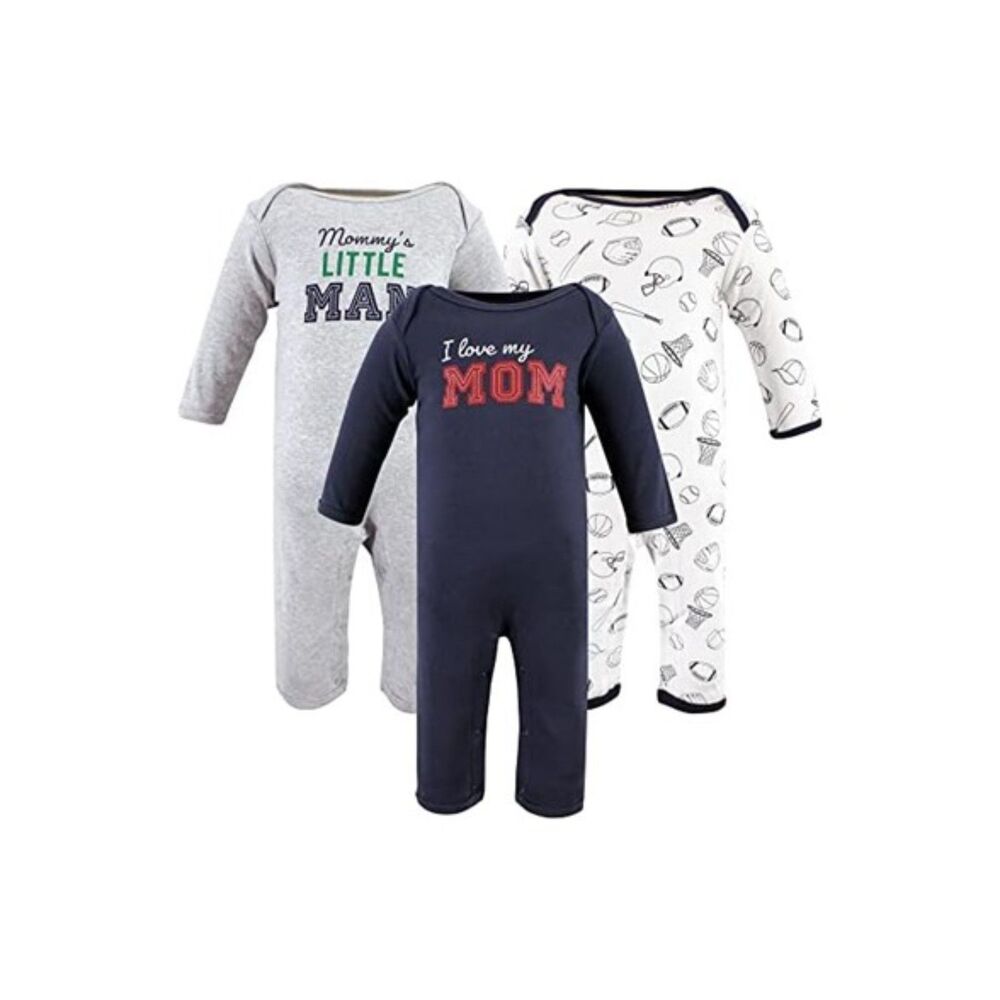 Hudson Baby Girls Cotton Coveralls 18 mos  3pk